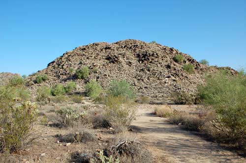 view from Black Rock Loop Trail at White Tank Mountains Park.